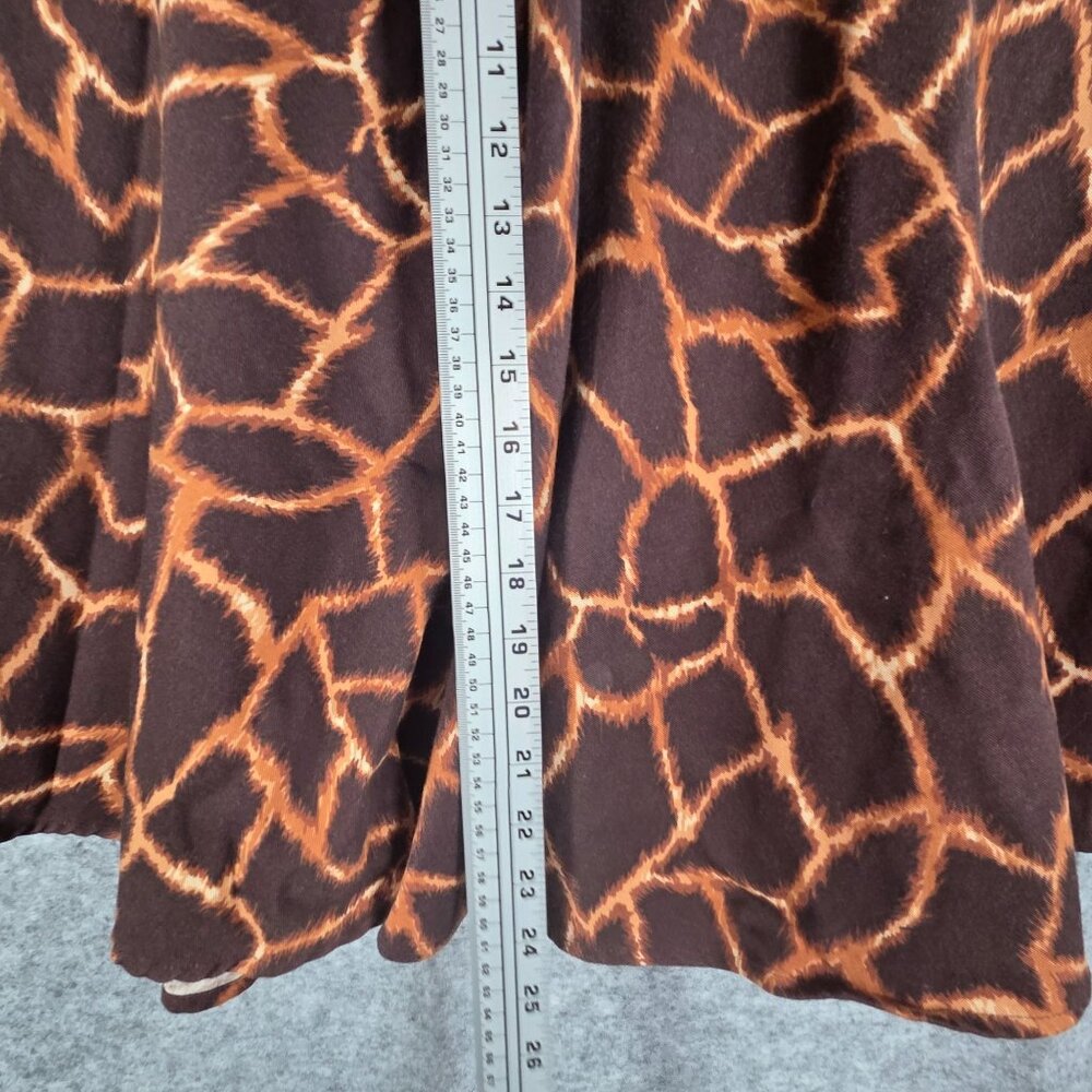 Dolce & Gabbana Animal Print Pleated Full Skirt Size 38 US 8 Brown Designer - Picture 5 of 9